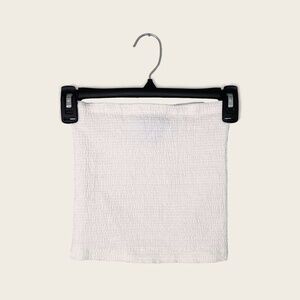 No Boundaries Vintage Vivid White Seamless Textured Tube Top